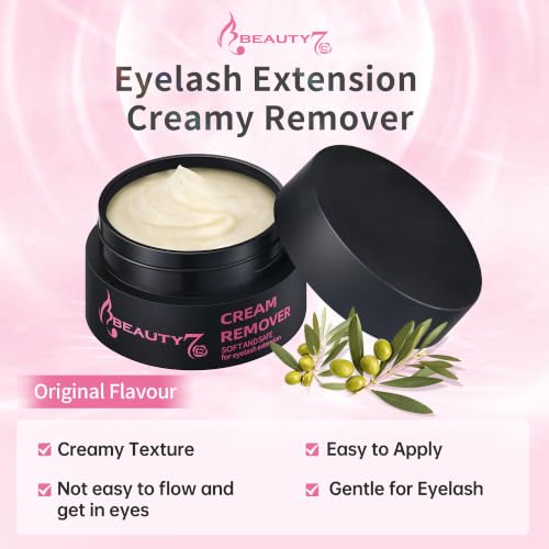 Beauty7 Eyelash Extension Remover Cream, 5g Unscented Flavor