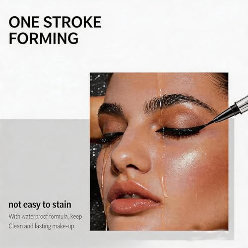 24-Hour Waterproof Eyeliner Pencil - Smudge-Proof Black (2Pcs)