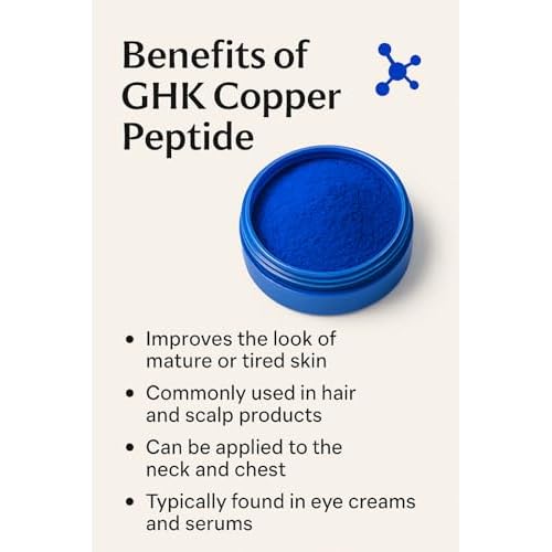 Skin Perfection GHK-Cu Copper Peptide Powder 99.7% Pure ? DIY Copper Peptides Serum for Face and Scalp - Cosmetic-Grade GHK-Cu - 1 Gram Creates Up to 100ml for Fuller Hair and Smoother Skin