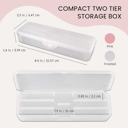 Beauticom Double-Layer Nail Art Storage Case | Frosted White