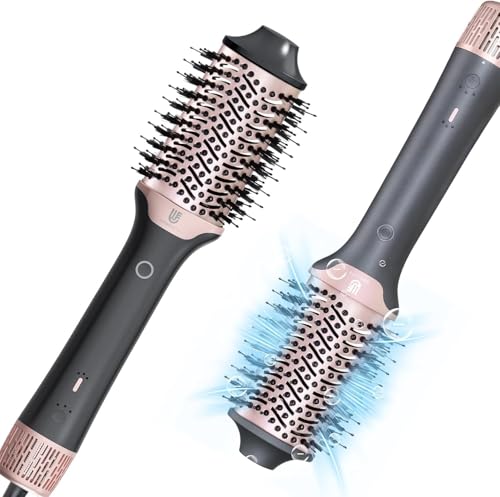 2-in-1 Blow Dryer & Hair Straightener Brush, Ionic Ceramic