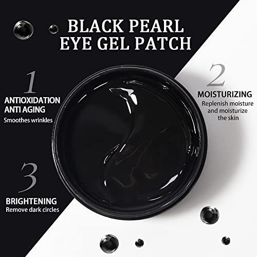 LIYALAN Blackpearl Under Eye Patches for Dark Circles and Puffiness Eye Mask Skin Care Products Eye Patches for Puffy Eyes Beauty Under Eye Treatment for Women 60Pcs