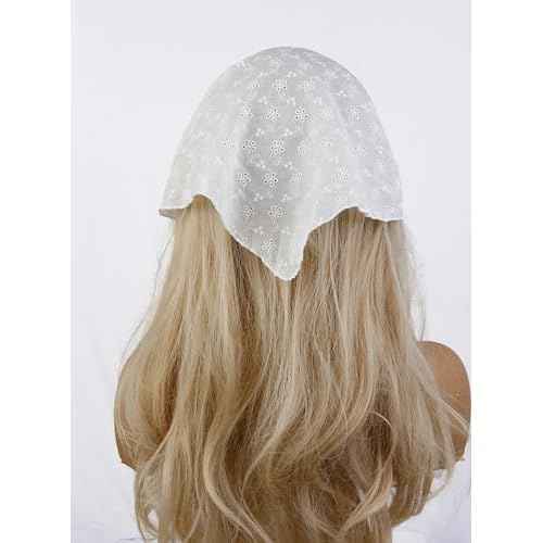 Hair Bandanas for Women Trendy Bandana Head Kerchief for Women¡¯s Hair Cute Hair Scarf Headband White Adjustable Bandana