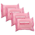Air Jungles Makeup Remover Wipes 25 Count (Pack of 4), Alcohol-Free & Fragrance-Free, Extra Large Facial Towelettes for Face & Eyes, Removes Waterproof Makeup, Infused with Vitamin E