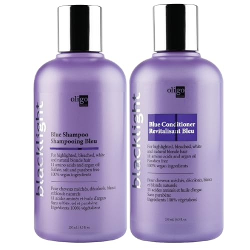 Oligo Professionnel Blue & Purple Shampoo & Conditioner Set, 8.5oz & 4.25oz Pack of 2