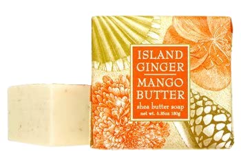 Greenwich Bay Vegan Natural Botantical Shea Butter Bar Soap, French Milled Triple Milled, Essential Oils, 6.35 ounces (Island Ginger Mango Shea)