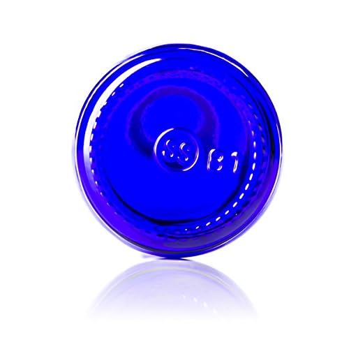 Earthborn Elements Cobalt Glass Bottles with Eye Droppers (1 oz, 4 pk) For Essential Oils, Colognes & Perfumes