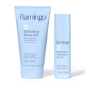 Unscented Flamingo Pubic Hair Shaving & Skin Care Set for Sensitive Skin - 2 Pieces