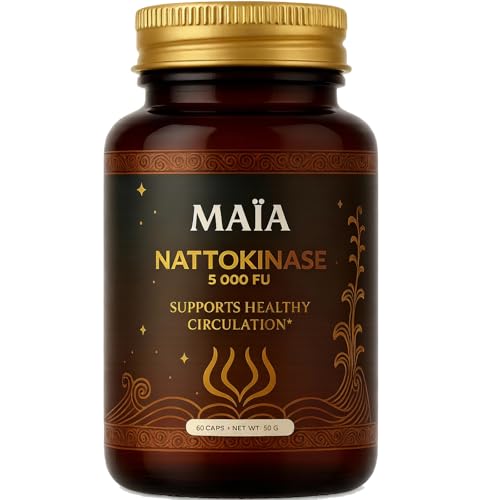 Maia Nattokinase 5000 FU - Arterial Health & Circulation Support, 60 Capsules