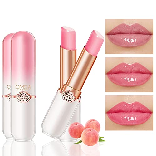 BINGBRUSH Color Changing Peach Lipstick Set - 2 Pcs