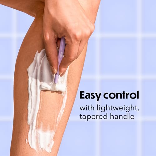 Disposable Women's Razors Pack of 10 with 2 Blades & Pastel Handles
