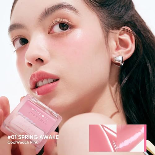 JUDYDOLL Glow Blush Balm - Hydrating, Buildable Cheek Color (01 Spring Awake)