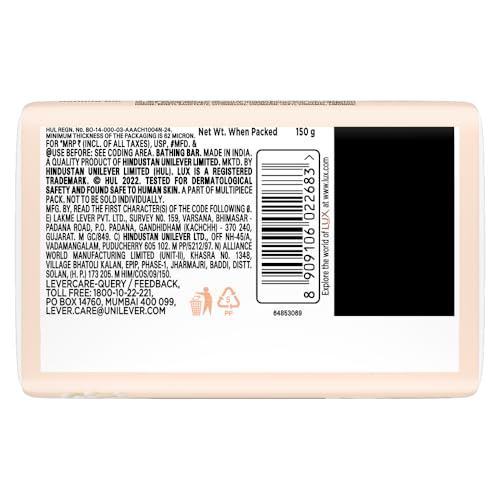 WAUSTOMAY Lux Jasmine & Vitamin E Beauty Soap for Glowing Skin Mega Pack 3x150 g