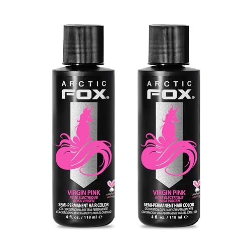 ARCTIC FOX Virgin Pink Semi-Permanent Hair Dye - Vegan, 2x4 oz Pack