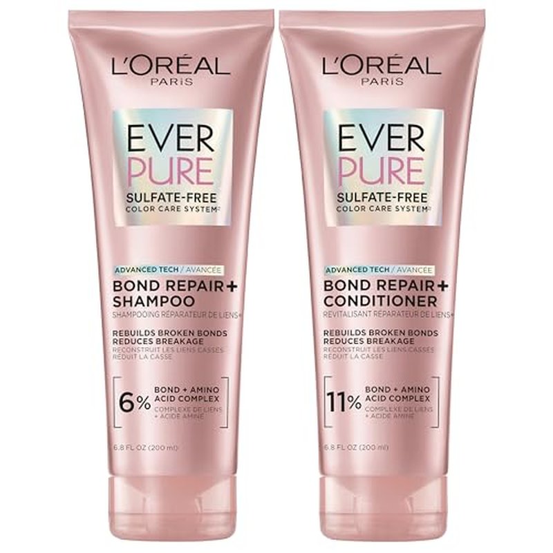 L'Oreal Paris EverPure Bond Repair+ Shampoo & Conditioner Set 13.6 oz