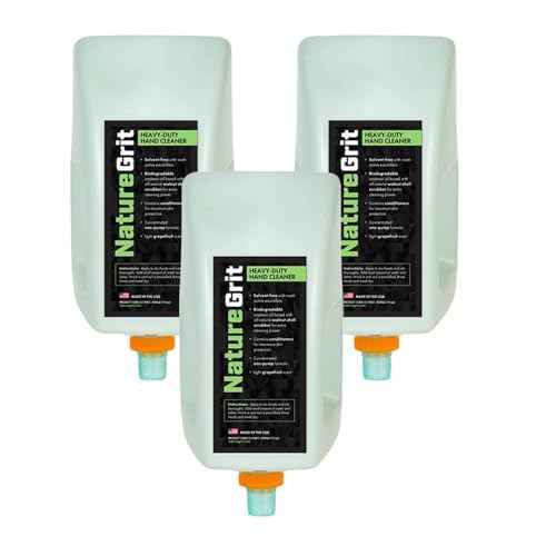 Nature Grit ? Heavy Duty Industrial Hand Soap Cleaner Refill ? Walnut Shell Conditioners for Skin Protection for Auto Mechanics, Manufacturing, and Anyone with Working Hands - 3-liter (Case of 3)