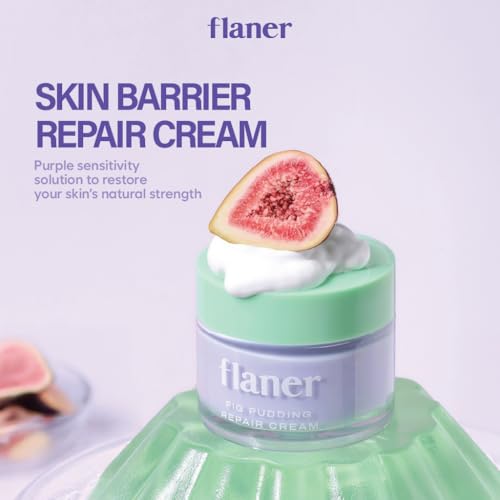 Fig Pudding Barrier Repair Cream ? 11x Hyaluronic Acid Moisturizer Cream, Barrier Care, Ceramide, Hydration and Barrier Strengthening, Vegan, Korean Skincare, Dry & Sensitive Skin, 1.69 fl.oz