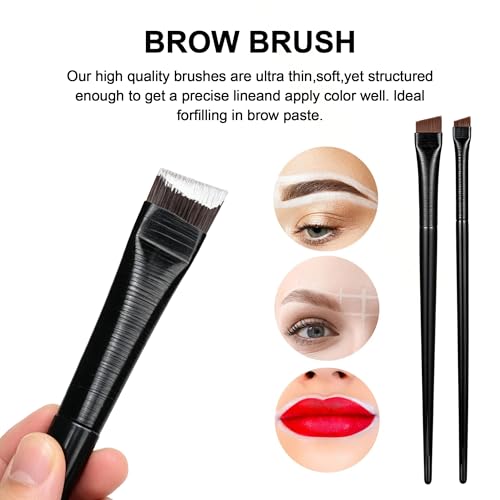 Brow Mapping Paste Kit with 2 Angled Brushes - 20g White