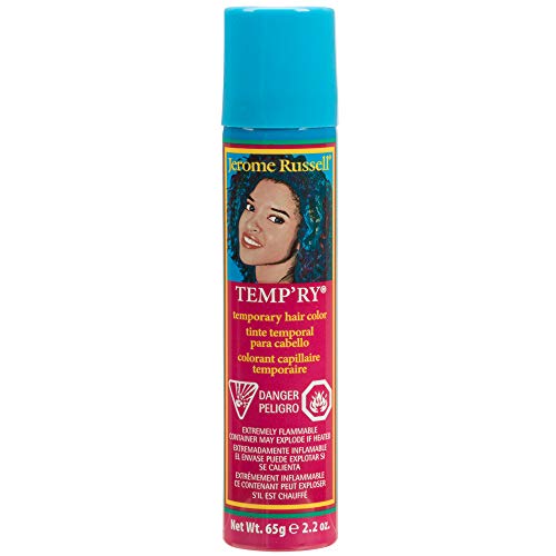 Jerome Russell Temporary Hair Color Spray, Brown - Intense Spray-On Temporary Hair Color, Fast-Drying, Non-Sticky, Travel Size Hair Dye for Instant Vivid Hair Color, 2.2 oz