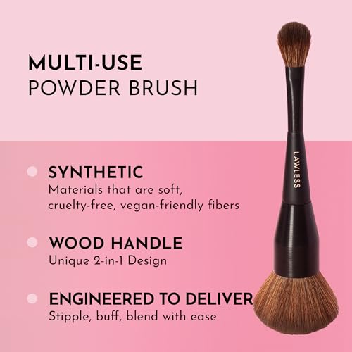 LAWLESS Women's Dual Ended Powder Brush, 1 Count
