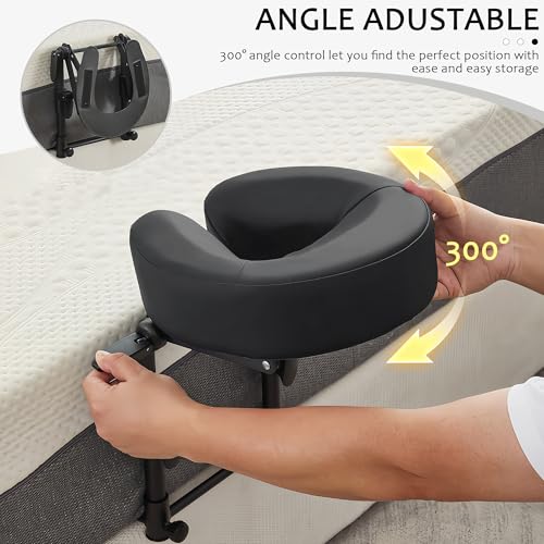 Massage Headrest for Bed, Portable Massage Face Cradle for Bed, Massage Table Kit with Adjustable Height 5.5'' to 17'' for Home, Salon