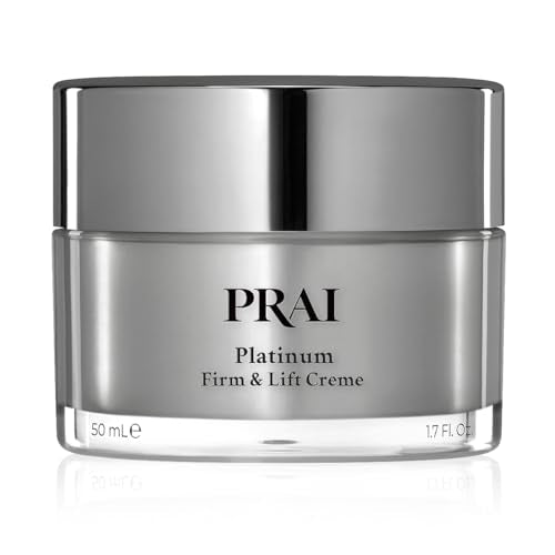 PRAI Beauty Platinum Firm and Lift Creme, Firming and Hydrating Face Moisturizer for Dry Skin and All Skin Types, Face Moisturizer for Skin Firming and Lifting, 1.7 Oz