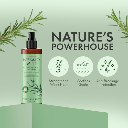 PHARM TO TABLE Rosemary Leave-In Conditioner Spray 2 Pack for Hair Growth & Scalp Care