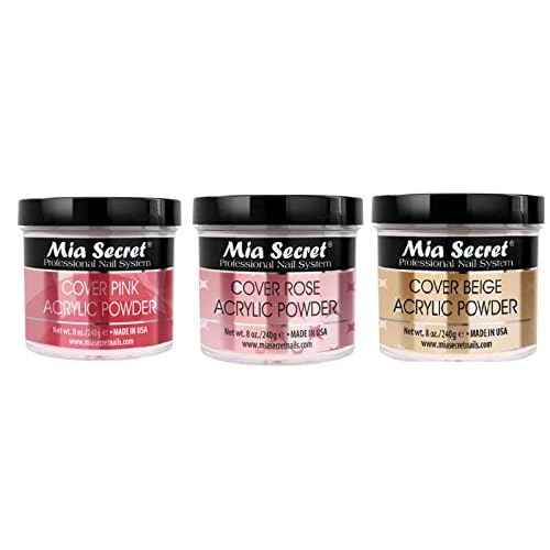 Mia Secret Cover Powder 3 Pc Set - Pink/Beige/Rose 8 oz