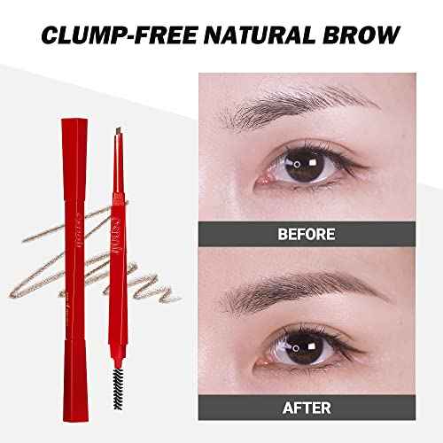 Espoir The Brow Balance Pencil #5 Light Brown | Eye Brow Pencil Quick and Easy to Draw without Clumping with Slim Triangle Shape| A Detailed and Rich Eyebrow Texture | Korean Eyebrow Makeup