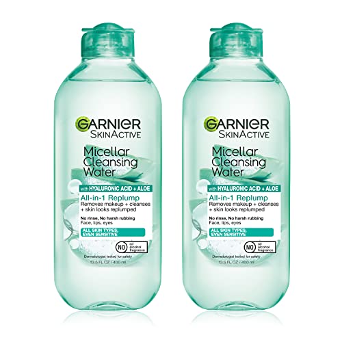Garnier Micellar Water with Hyaluronic Acid - Hydrating Makeup Remover, 13.5 Fl Oz