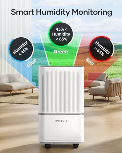 34 Pints Dehumidifier for Large Spaces with Drain Hose