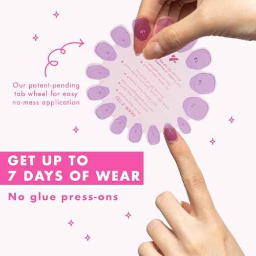 Super Stick Mani Adhesive Tabs Set | No Glue Needed | Use with Olive & June Press-On Nails | Non-Toxic Tabs | Easy On-Off, Non-Damaging | Realest Look | 7-Day Wear
