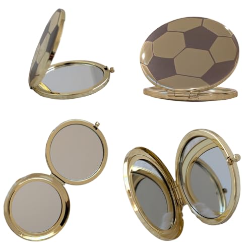 Round Compact Makeup Mirror with 2X Magnification