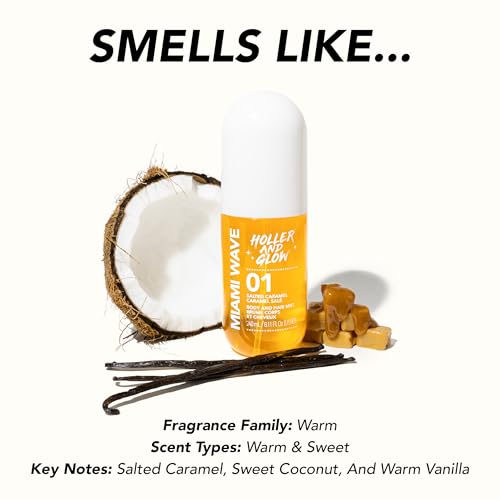 Holler Miami Wave Salted Caramel Body & Hair Mist 8.11oz