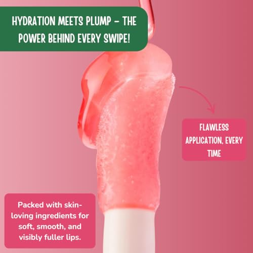 RUDE Berry Plump Lip Gloss Set - Hydrating Lipgloss with Hyaluronic Acid