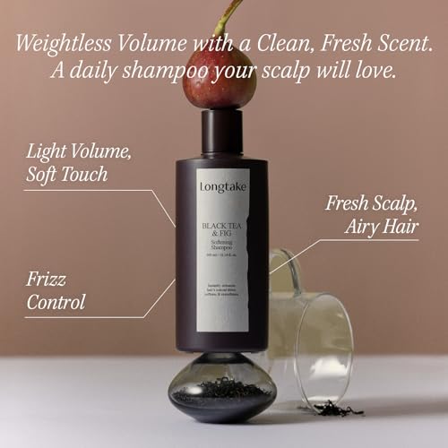 LONGTAKE Black Tea & Fig Hair Fragrance Oil Set - Nourishing Shampoo & Treatment for All Hair Types