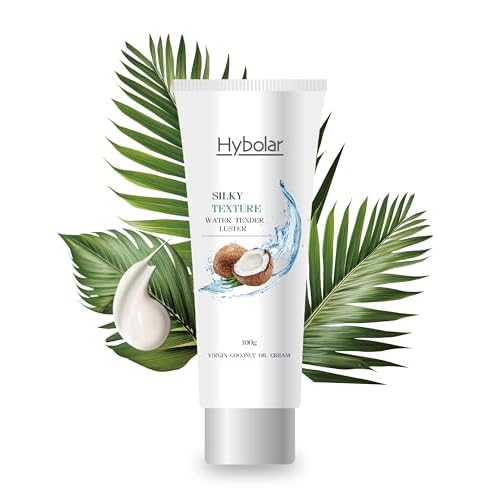 Virgin Coconut oil Face Cream Natural Daily Moisturizer for Dry & Sensitive Skin Deep Hydration, Soothing & Barrier Strengthening 3.53 oz