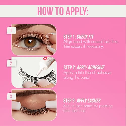 Duo Quick-Set Strip Lash Adhesive - Dark Tone, Long Lasting Lash Glue, Waterproof, Strong Hold for Strip Lashes & Eyelash Clusters, 0.25 oz