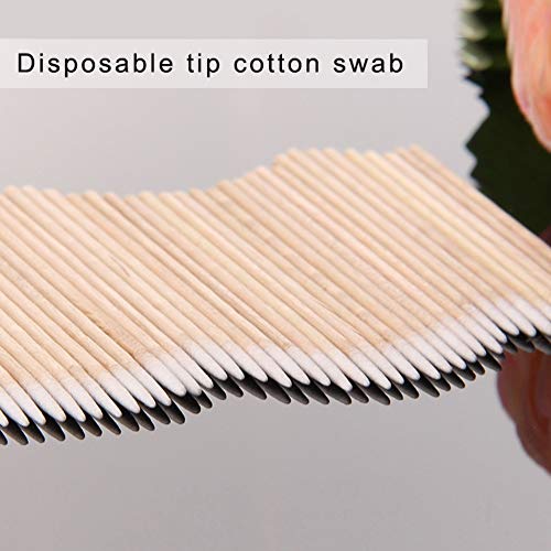 200pcs Cotton Swabs with Wooden Handles, Precision Pointed Tips for Beauty & Makeup - Bagged