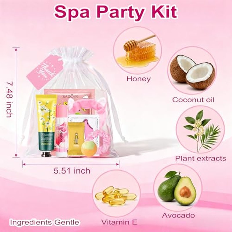 110-Piece Spa Party Favors Set for Girls & Sleepovers