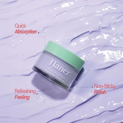Fig Pudding Barrier Repair Cream ? 11x Hyaluronic Acid Moisturizer Cream, Barrier Care, Ceramide, Hydration and Barrier Strengthening, Vegan, Korean Skincare, Dry & Sensitive Skin, 1.69 fl.oz