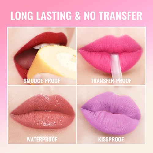 Oulac Matte Liquid Lipstick Orange Red - Long Lasting