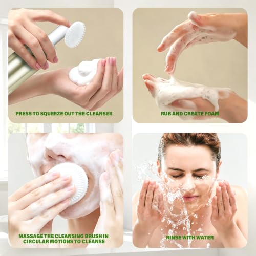 KOGEEYY Foaming Face Wash - Deep Cleansing Facial Cleanser with Brush