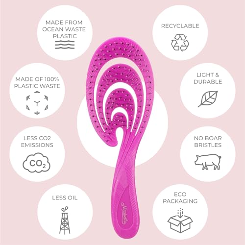 Ninabella Organic Detangling Hair Brush for All Hair Types
