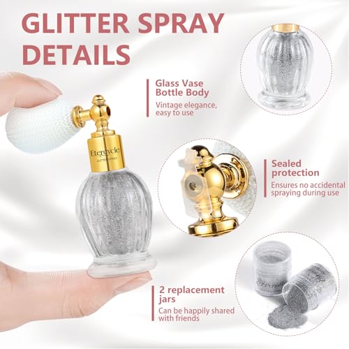 Etercycle Silver Body Glitter Spray - Face & Hair Shimmer