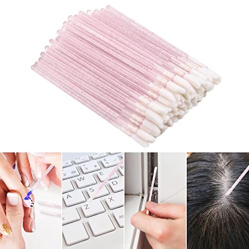 100 Pcs Disposable Lip Brushes with Container