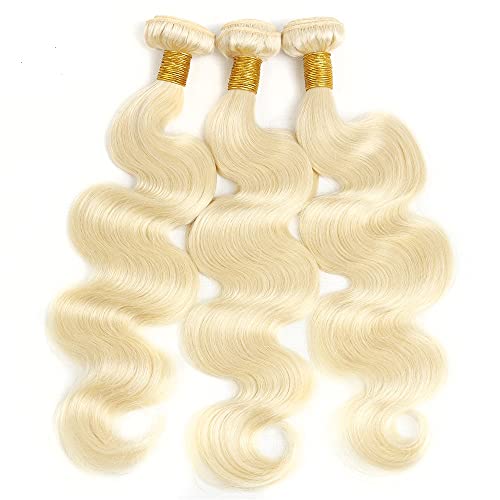 Freiuoke 613 Body Wave Blonde Human Hair Bundle - 3 Pack (18, 20, 22 Inch)