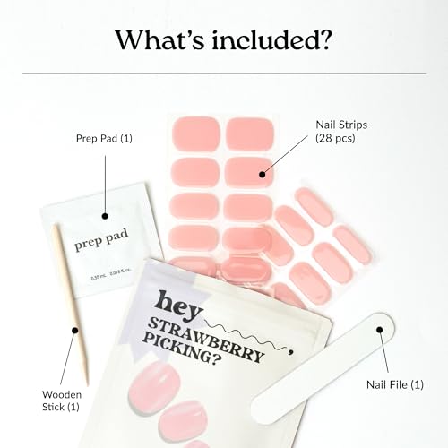 Heyhae Semi Cured Gel Nail Strips - Salon Quality Beige Pink