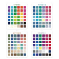 4PCS Seasonal Color Analysis Swatch Set - Portable Acrylic Palette