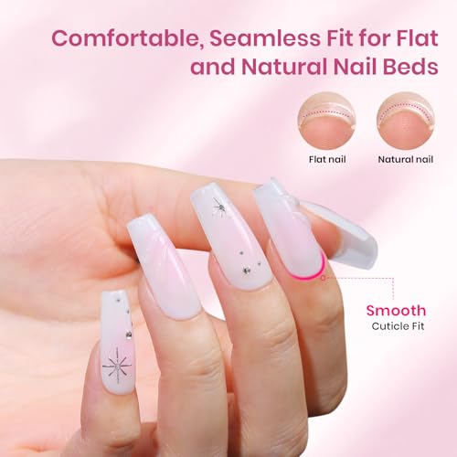 Beetles Tipex Lite Instant Apex Nail Tips - Medium Coffin, 256pcs